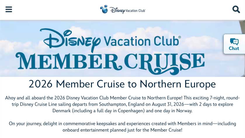 Disney Vacation Club Announces 2026 DVC Member Cruise Aboard the Disney Dream to Northern Europe